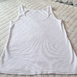 Old Navy Classic White Ribbed Tank Top Size XL/TG